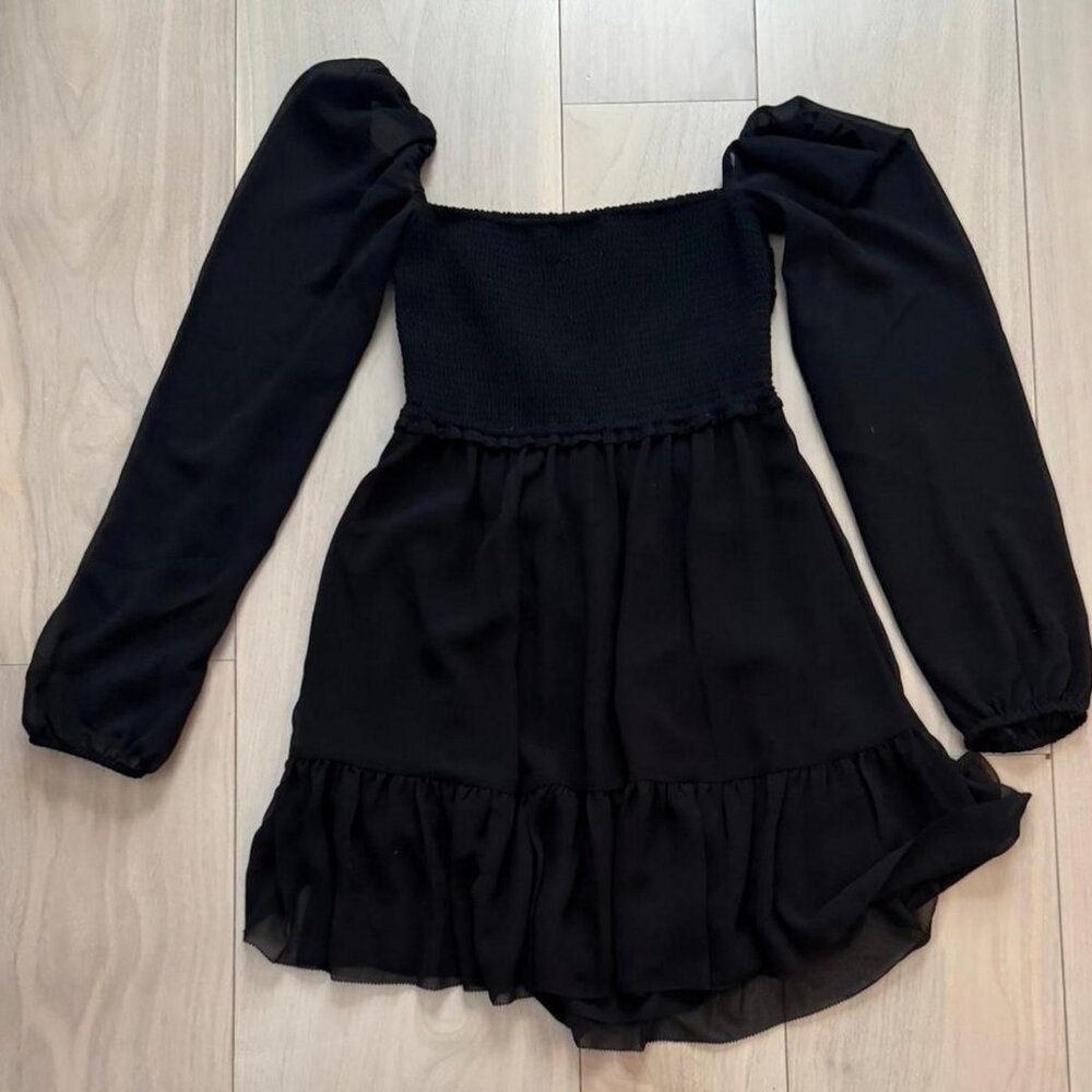 Aritzia Wilfred Tempest Mini Dress Black XS - Picture 4 of 7